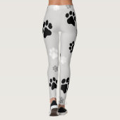 Leggings Légendes imprimées noir, blanc et gris pour chien (Dos)