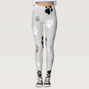 Leggings Légendes imprimées noir, blanc et gris pour chien