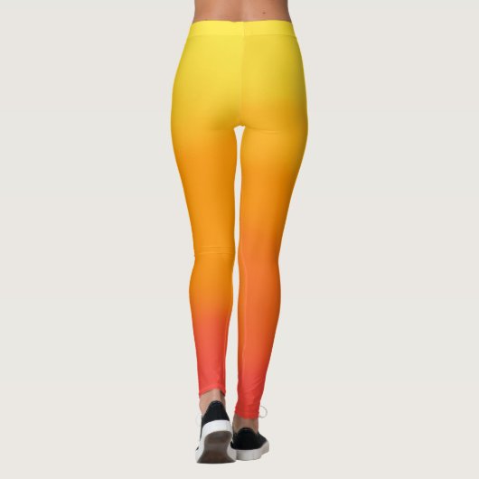 Leggings Légendes jaunes, oranges et rouges (Dos)