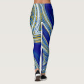 Leggings Légendes marbrées bleues (Dos)