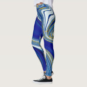 Leggings Légendes marbrées bleues (Gauche)