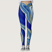 Leggings Légendes marbrées bleues (Devant)
