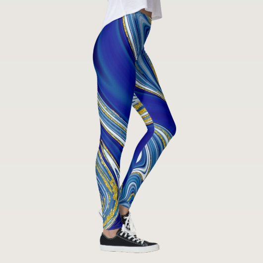 Leggings Légendes marbrées bleues (Droite)
