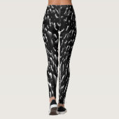 Leggings Légendes métalliques d'argent humide, uniques (Dos)