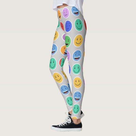 Leggings Légendes mignonnes Emoticon (Gauche)