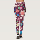 Leggings Légendes Motifs à fleurs des années 60 (Dos)