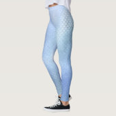 Leggings Légendes Motifs à l'échelle de sirène bleue (Gauche)
