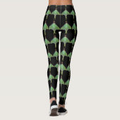 Leggings Légendes Motifs Abstraites Luna Moth verte (Dos)