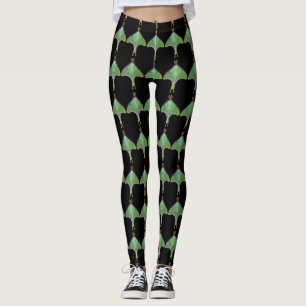 Leggings Légendes Motifs Abstraites Luna Moth verte