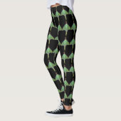 Leggings Légendes Motifs Abstraites Luna Moth verte (Gauche)