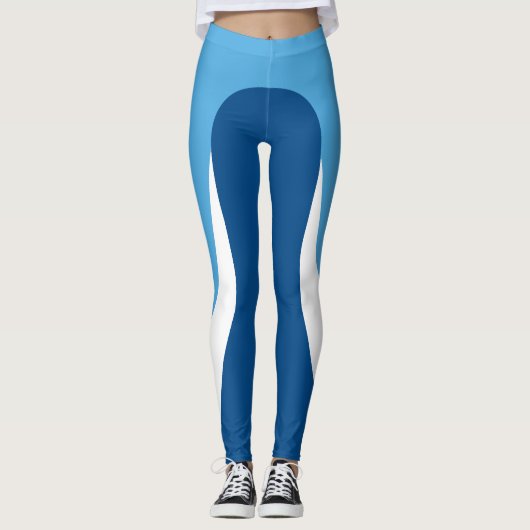 Leggings Légendes Motifs bleues/blanches/bleues (Devant)