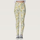 Leggings Légendes Motifs citrons et fleurs (Devant)
