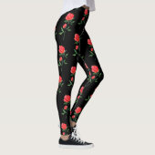 Leggings Légendes Motifs d'aquarelle Red Roses (Droite)