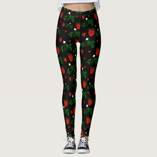 Leggings Légendes Motifs de fraises sauvages (Devant)