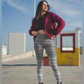 Leggings Légendes Motifs de gris noir