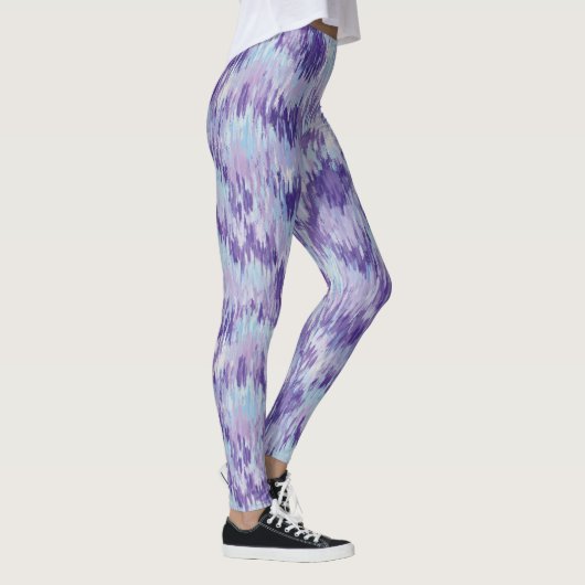 Leggings Légendes Motifs de peinture verticale violet et bl (Droite)