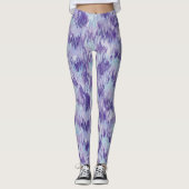 Leggings Légendes Motifs de peinture verticale violet et bl (Devant)