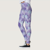 Leggings Légendes Motifs de peinture verticale violet et bl (Gauche)