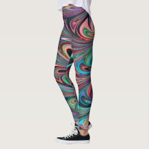 Leggings Légendes Motifs de style torsion à peinture liqu