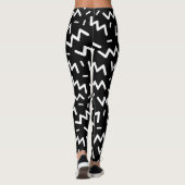 Leggings Légendes Motifs des années 80 noir et blanc (Dos)