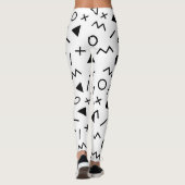 Leggings Légendes Motifs des années 80 noir et blanc (Dos)