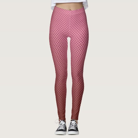 Leggings Légendes motifs en fibre de carbone rose (Devant)