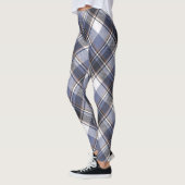 Leggings Légendes multiplaid bleu/blanc (Gauche)