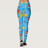 Leggings légendes noël de père Noël noir (Dos)