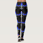 Leggings Légendes noires de fleur de lis (Dos)