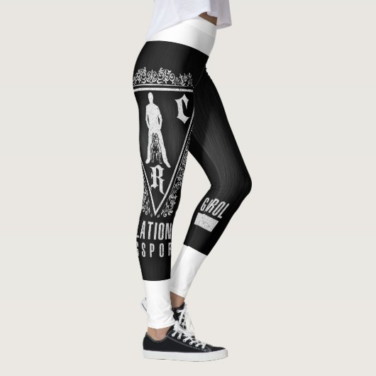 Leggings Légendes noires et blanches (Droite)