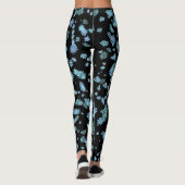 Leggings Légendes noires violettes et bleues cool (Dos)