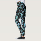 Leggings Légendes noires violettes et bleues cool (Gauche)