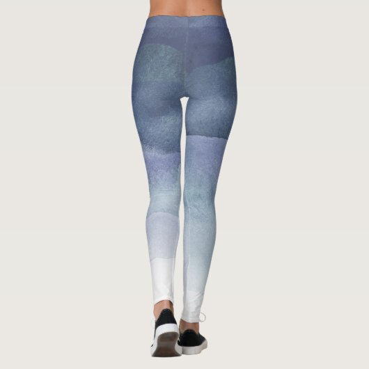 Leggings Légendes Ombre Aquarelle Bleu (Dos)