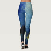 Leggings Légendes personnalisées bleues (Dos)