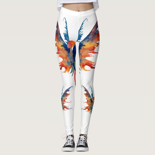 Leggings Légendes personnalisées de l'aquarelle fée (Devant)