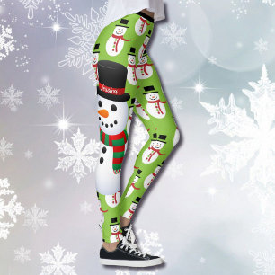 Leggings Légendes personnalisées de Snowman Coups de feu