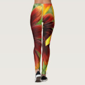 Leggings Légendes personnalisées d'été de fleurs (Dos)
