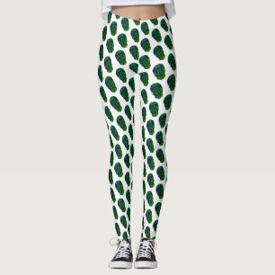 Leggings Légendes personnalisées du motif de crânes verts