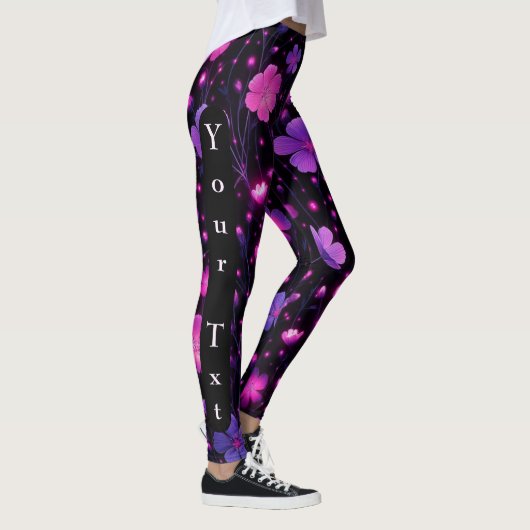 Leggings Légendes personnalisées en fleur radiante (Droite)