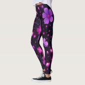Leggings Légendes personnalisées en fleur radiante (Gauche)