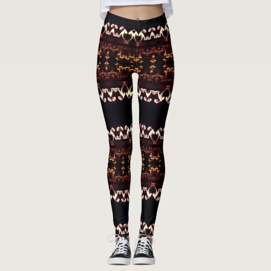 Leggings Légendes personnalisées Etno fractales (Devant)