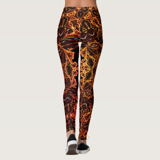 Leggings Légendes personnalisées fractales (Dos)