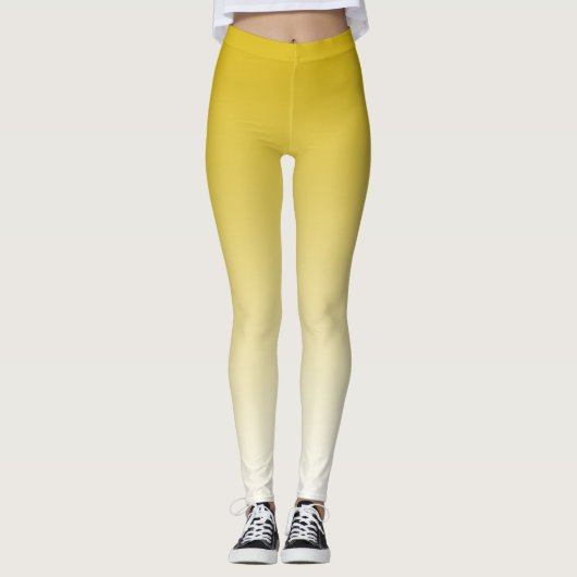 Leggings Légendes personnalisées Gradient Jaune (Devant)