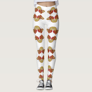 Leggings Légendes personnalisées Papillons jaunes