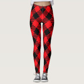 Leggings Légendes plaid Rouge & Noir Multicolor Femmes Tigh (Devant)