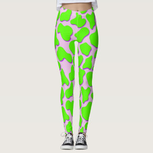 Leggings Légendes Posters de animaux de vache verte de Neo