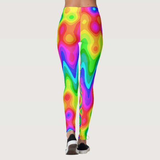 Leggings Légendes psychédéliques colorées (Dos)