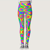 Leggings Légendes psychédéliques colorées (Devant)
