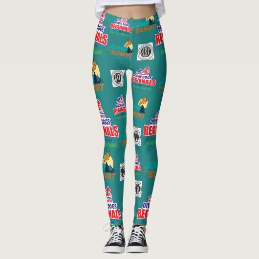 Leggings Légendes régionales avec logo AKC - Turquoise (Devant)