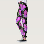 Leggings Légendes Roses roses et violettes (Gauche)
